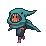 Tidespawn in the Shark Cloak, animated.